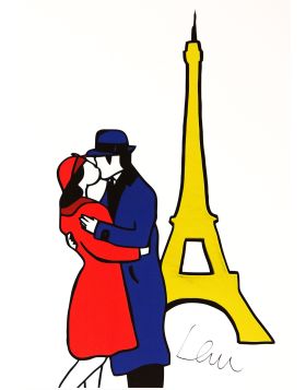 Bacio sotto la Tour Eiffel - Sérigraphie