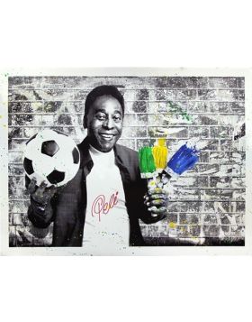 Le rois Pelé - Portrait Pinceaux 